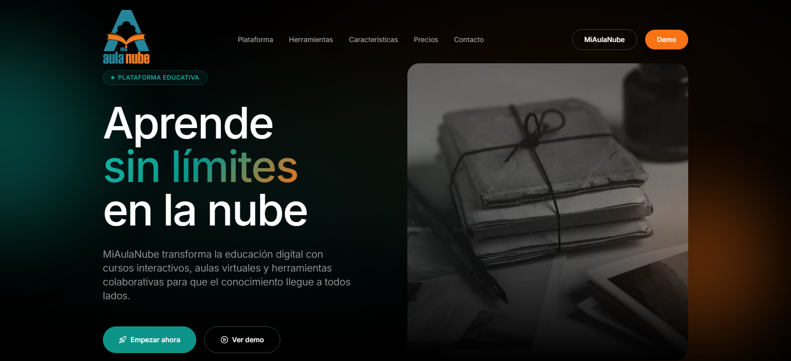 Landing de MiAulaNube
